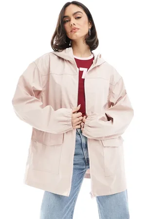 ASOS Rubberised rain coat in pale