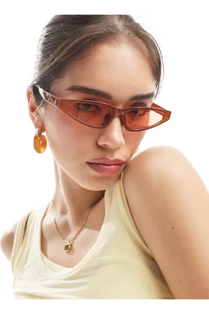 Aire Horizon slim cat eye sunglasses in cinnamon