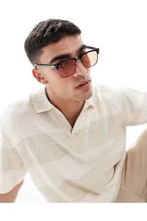 ASOS Retro sunglasses in with amber lens