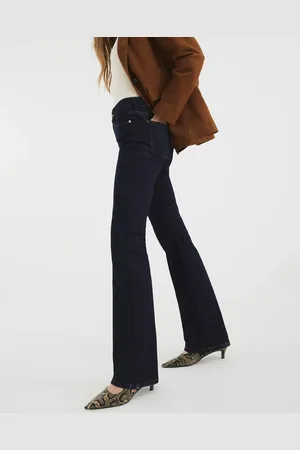 River Island Denim mid rise bootcut jeans in denim - dark