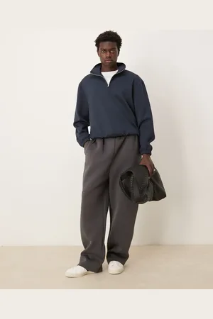 ASOS Oversized boxy scuba quarter zip sweatshirt in