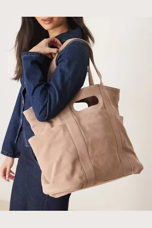 Free People Caravan suede tote in sand