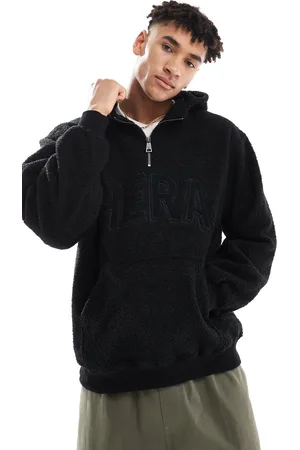 HERA Mens 365 borg 1/4 zip hoodie in