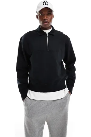 ASOS Oversized boxy quarter zip sweatshirt in
