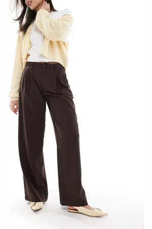 Bershka Wide leg tailored trousers in