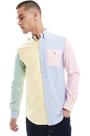 Ralph Lauren Icon logo colourblock oxford shirt in