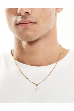 ASOS Waterproof stainless steel necklace with star pendant in tone