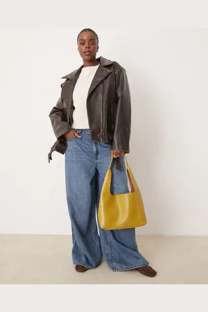 Glamorous Croc tote bag in lime