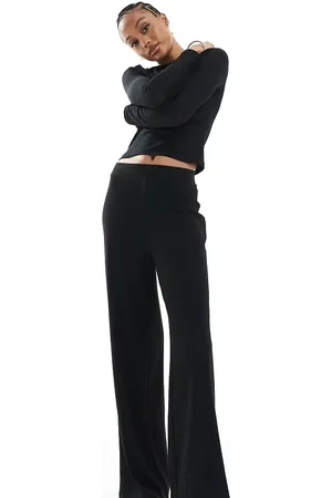 ONLY Wide leg ribbed trousers in