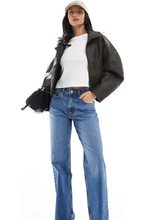 ASOS ASOS DESIGN Petite comfort stretch straight leg jeans in authentic dark mid