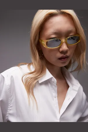 Topshop Ibiza slim racer wrap sunglasses in