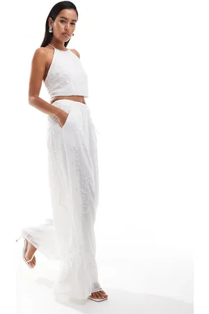 ASOS Wide leg embellished occasion trouser co-ord in