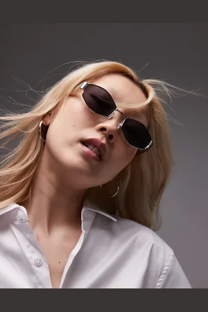 Topshop Seville hexagonal sunglasses in