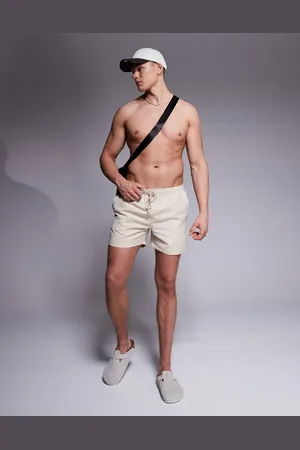 South Beach Contrast plain swim short in taupe