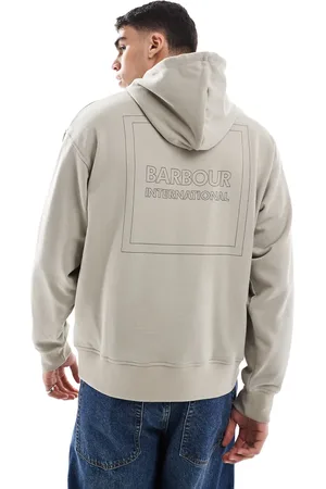 Barbour Graphic hoodie in concrete