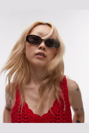 Topshop Kos oval sunglasses in