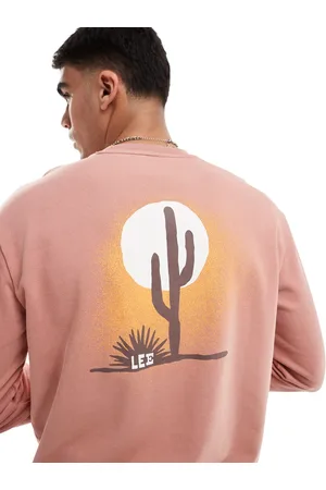 Lee Western scene backprint sweatshirt in sepia