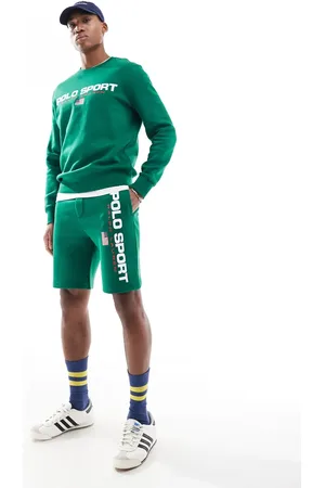 Ralph Lauren Sport capsule large flag logo sweat shorts in mid CO-ORD