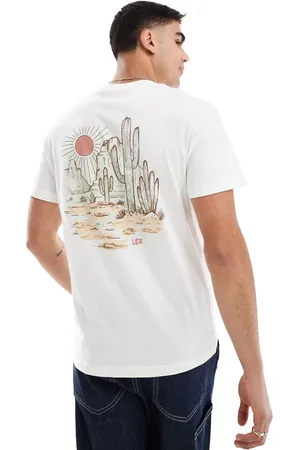 Lee Western scene back print relaxed fit t-shirt in off