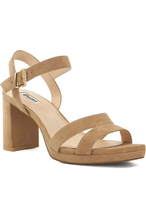 Dune Manifesting block heels in caramel