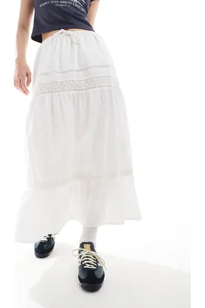 Hollister Lace insert maxi skirt in