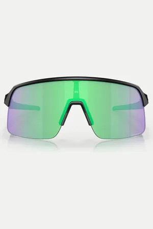 Oakley Sutro lite shield sunglasses with green mirrored lens in matte