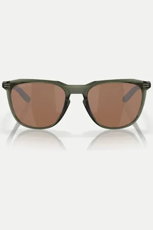 Oakley Thurso square polarised sunglasses with brown mirrored lens in olive ink