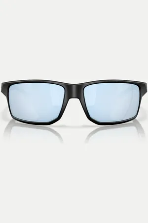 Oakley Gibston xl rectangle polarised sunglasses with blue mirrored lens in matte