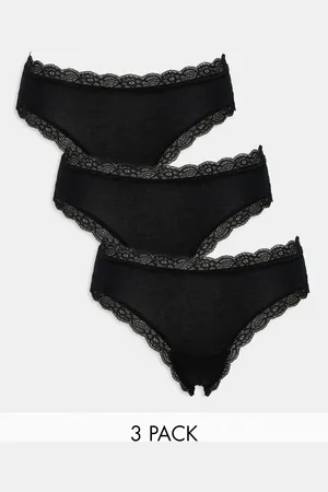 Lindex Emelie 3 pack lace trim brazilian in
