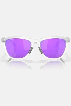 Oakley Frogskins™ range round sunglasses with violet mirrored lens in matte