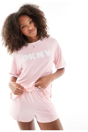 DKNY Fresh energy short sleeve top & boxer sleep set in tulip