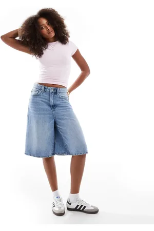 Cotton On Lyocell wide denim jort in mid