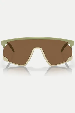Oakley Bxtr shield sunglasses with brown lens in matte fern