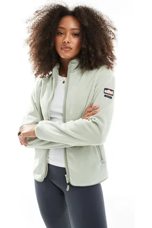 Superdry Active full zip fleece in dusty sage