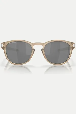 Oakley Latch™ introspect collection round polarised sunglasses with black mirrored lens in matte sepia