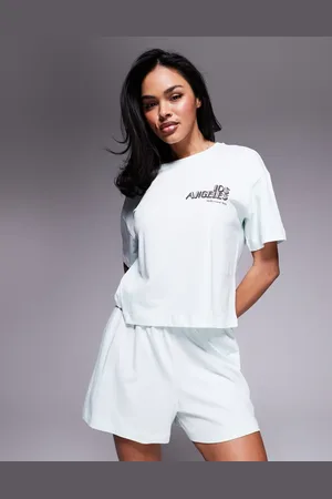 River Island Mint jersey tee and short set