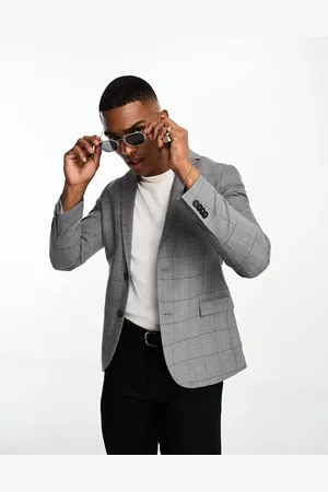 New Look Super skinny suit jacket in check