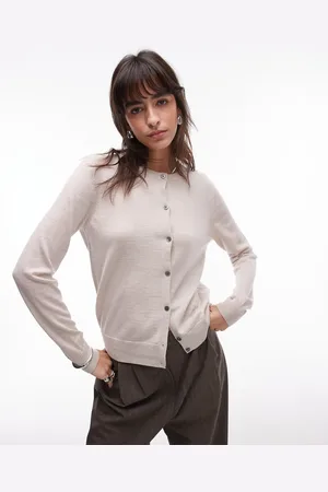 ARKET Merino wool knitted cardigan in off