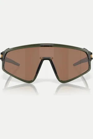 Oakley Latch™ panel shield sunglasses with brown mirrored lens in olive ink