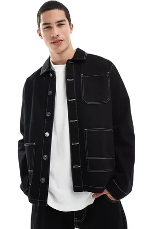 Brave Soul Co-ord denim jacket with contrast stitching in