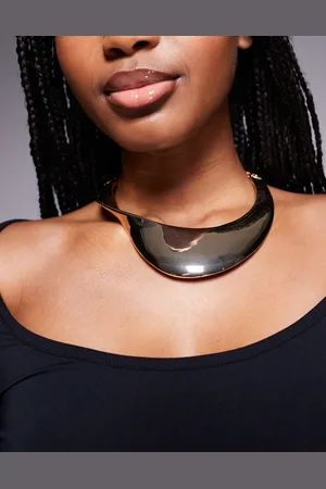 ASOS Limited Edition torque choker necklace with wide abstract twist design in tone