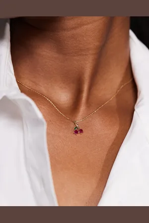 Aldo Cerisee cherry charm necklace in plated