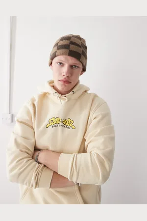 Santa Cruz 8ball skate graphic back print hoodie in beige