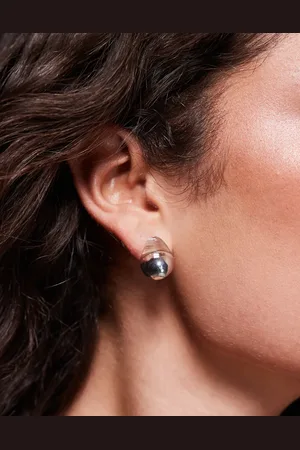 ASOS Stud earrings with clear resin detail in tone