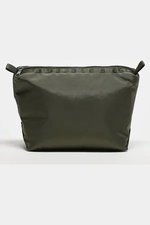 ARKET Unisex medium size toiletry bag with internal pocket in khaki