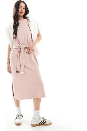 Barbour Whitson midi dress in pale mauve