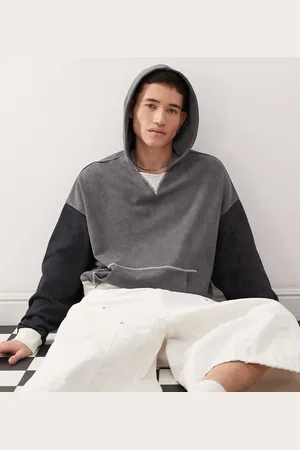 COLLUSION Oversized patchwork hoodie with print in