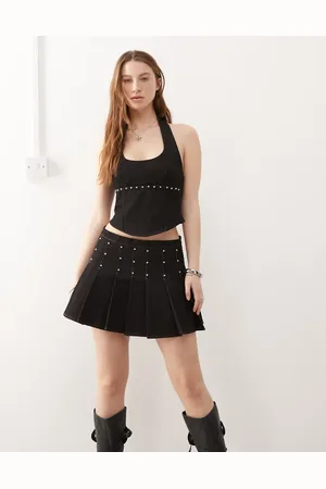 Motel Nasya stud halter top co-ord in washed