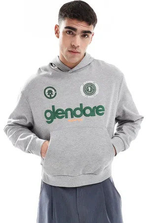 ASOS Oversized hoodie with logo chest print in marl