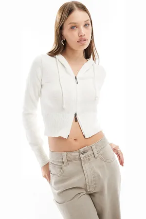 Cotton On Cotton On double zip hoodie in ecru